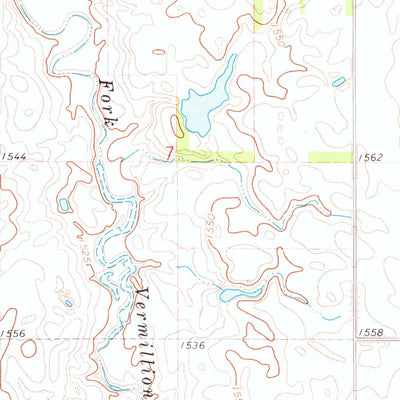 United States Geological Survey Canova East, SD (1971, 24000-Scale) digital map