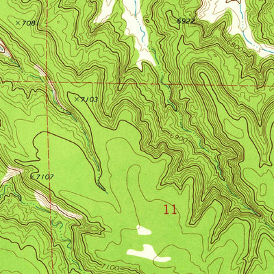 United States Geological Survey Cantaralo Spring, NM (1972, 24000-Scale) digital map
