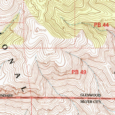 United States Geological Survey Canteen Canyon, NM (1999, 24000-Scale) digital map