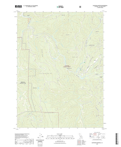 United States Geological Survey Canthook Mountain, CA (2022, 24000-Scale) digital map