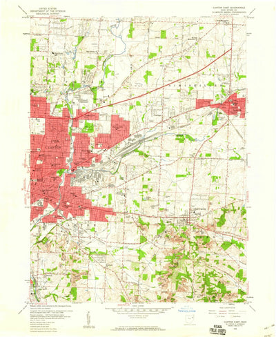 United States Geological Survey Canton East, OH (1958, 24000-Scale) digital map