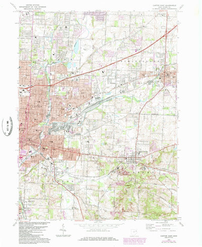 United States Geological Survey Canton East, OH (1967, 24000-Scale) digital map