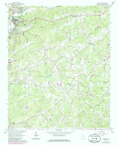 United States Geological Survey Canton, GA (1961, 24000-Scale) digital map
