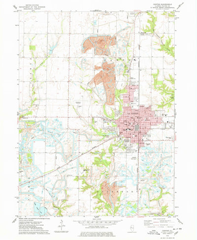 United States Geological Survey Canton, IL (1974, 24000-Scale) digital map