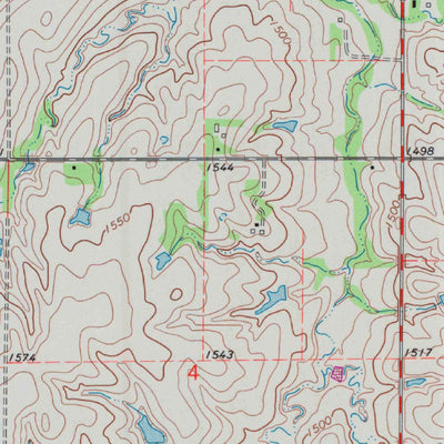United States Geological Survey Canton, KS (1971, 24000-Scale) digital map