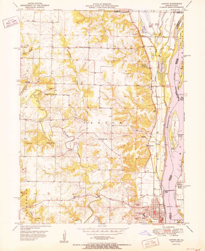 United States Geological Survey Canton, MO-IL (1951, 24000-Scale) digital map