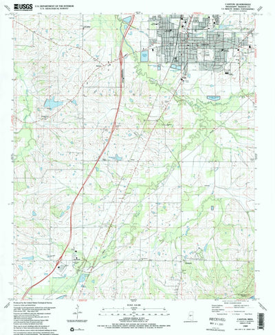 United States Geological Survey Canton, MS (1989, 24000-Scale) digital map