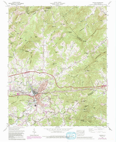 United States Geological Survey Canton, NC (1967, 24000-Scale) digital map