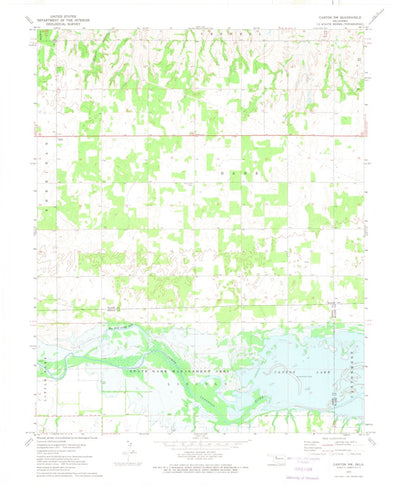 United States Geological Survey Canton NW, OK (1972, 24000-Scale) digital map