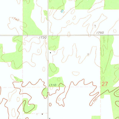 United States Geological Survey Canton NW, OK (1972, 24000-Scale) digital map