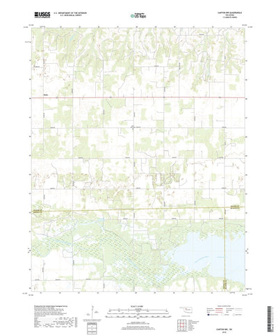 United States Geological Survey Canton NW, OK (2018, 24000-Scale) digital map