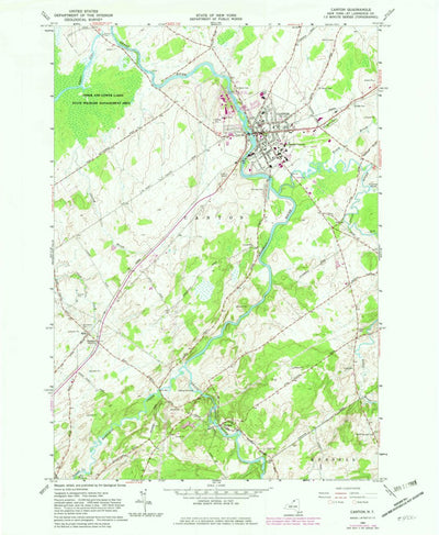 United States Geological Survey Canton, NY (1964, 24000-Scale) digital map