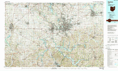 United States Geological Survey Canton, OH (1986, 100000-Scale) digital map