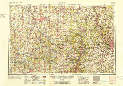 United States Geological Survey Canton, OH-PA-WV (1953, 250000-Scale) digital map