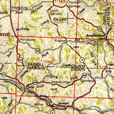 United States Geological Survey Canton, OH-PA-WV (1953, 250000-Scale) digital map