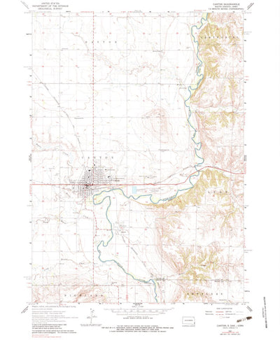 United States Geological Survey Canton, SD-IA (1962, 24000-Scale) digital map