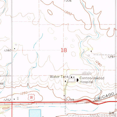 United States Geological Survey Canton, SD-IA (1962, 24000-Scale) digital map