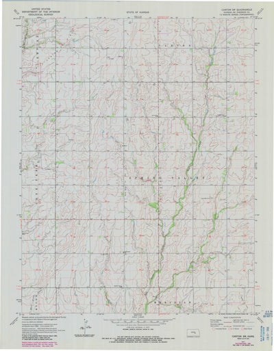 United States Geological Survey Canton SW, KS (1971, 24000-Scale) digital map