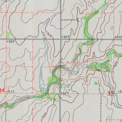 United States Geological Survey Canton SW, KS (1971, 24000-Scale) digital map