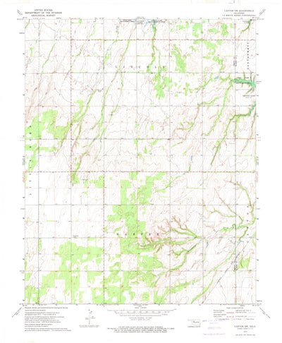 United States Geological Survey Canton SW, OK (1972, 24000-Scale) digital map
