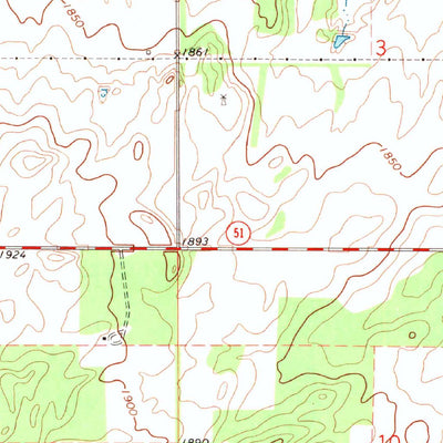 United States Geological Survey Canton SW, OK (1972, 24000-Scale) digital map