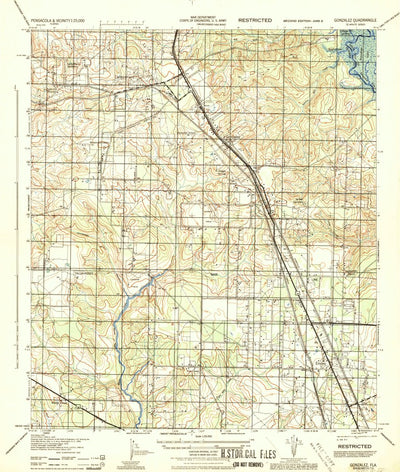 United States Geological Survey Cantonment, FL (1944, 25000-Scale) digital map