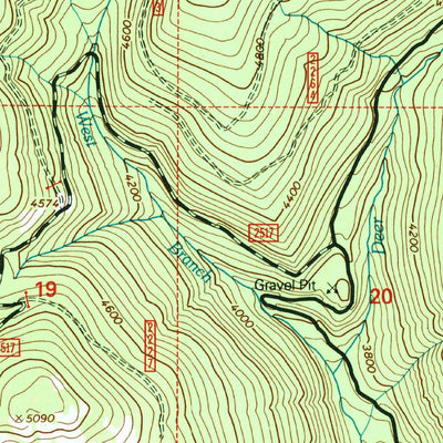 United States Geological Survey Canuck Peak, MT-ID (1996, 24000-Scale) digital map