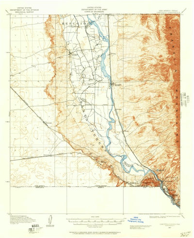 United States Geological Survey Canutillo, TX-NM (1917, 62500-Scale) digital map