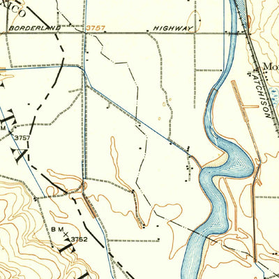 United States Geological Survey Canutillo, TX-NM (1917, 62500-Scale) digital map