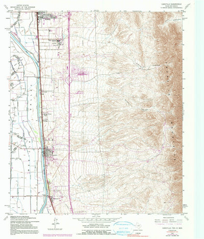 United States Geological Survey Canutillo, TX-NM (1955, 24000-Scale) digital map