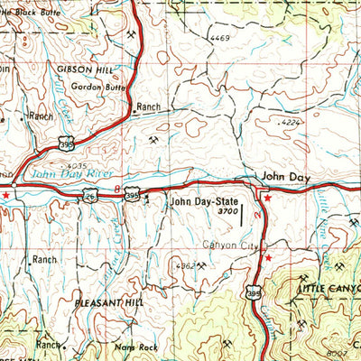 United States Geological Survey Canyon City, OR (1955, 250000-Scale) digital map