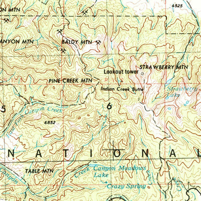 United States Geological Survey Canyon City, OR (1955, 250000-Scale) digital map