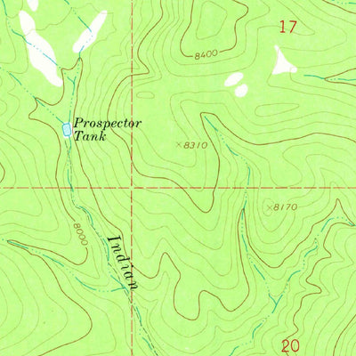 United States Geological Survey Canyon Creek Mountains, NM (1965, 24000-Scale) digital map