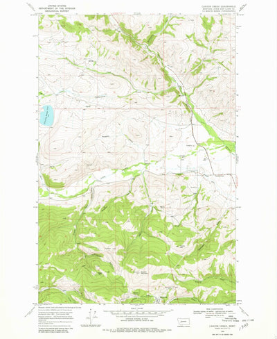 United States Geological Survey Canyon Creek, MT (1968, 24000-Scale) digital map