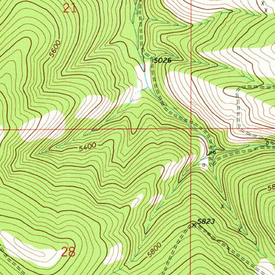 United States Geological Survey Canyon Creek, MT (1968, 24000-Scale) digital map