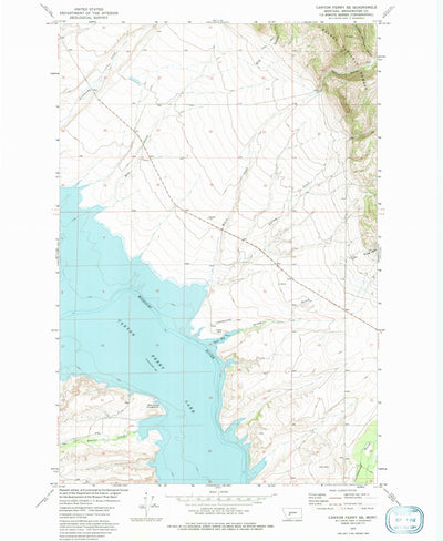 United States Geological Survey Canyon Ferry SE, MT (1972, 24000-Scale) digital map