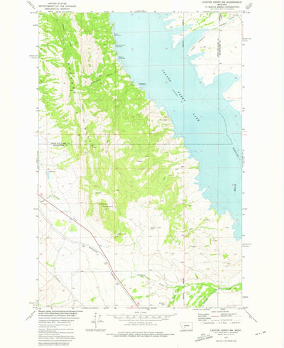 United States Geological Survey Canyon Ferry SW, MT (1972, 24000-Scale) digital map