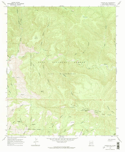 United States Geological Survey Canyon Hill, NM (1965, 24000-Scale) digital map