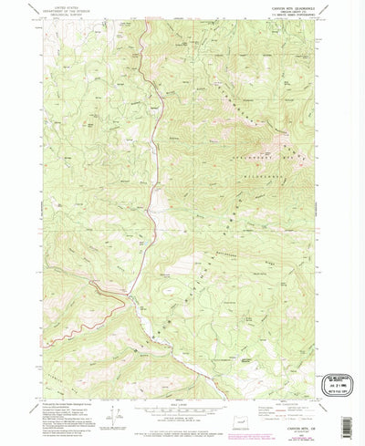 United States Geological Survey Canyon Mountain, OR (1972, 24000-Scale) digital map