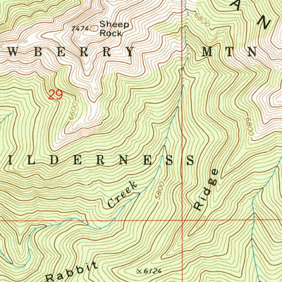 United States Geological Survey Canyon Mountain, OR (1972, 24000-Scale) digital map