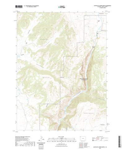 United States Geological Survey Canyon of Lodore North, CO (2022, 24000-Scale) digital map