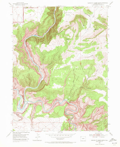 United States Geological Survey Canyon Of Lodore South, CO (1954, 24000-Scale) digital map