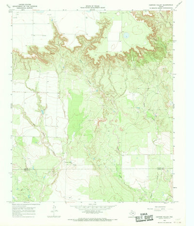 United States Geological Survey Canyon Valley, TX (1966, 24000-Scale) digital map