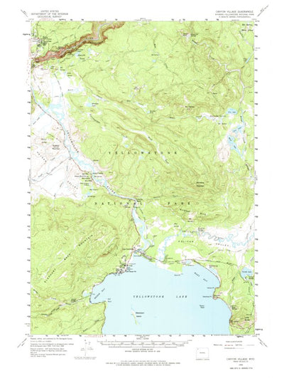 United States Geological Survey Canyon Village, WY (1959, 62500-Scale) digital map
