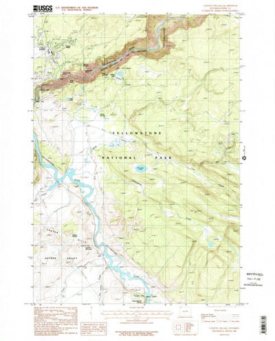 United States Geological Survey Canyon Village, WY (1986, 24000-Scale) digital map
