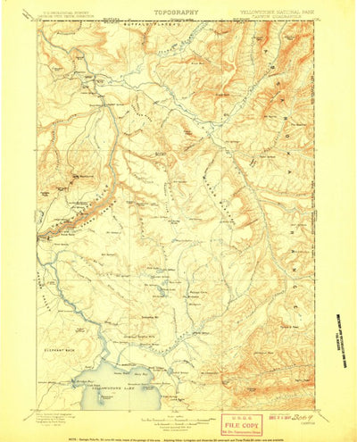 United States Geological Survey Canyon, WY-MT (1907, 125000-Scale) digital map