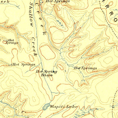 United States Geological Survey Canyon, WY-MT (1907, 125000-Scale) digital map