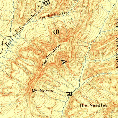 United States Geological Survey Canyon, WY-MT (1907, 125000-Scale) digital map