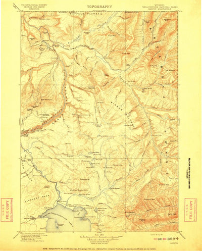 United States Geological Survey Canyon, WY-MT (1911, 125000-Scale) digital map