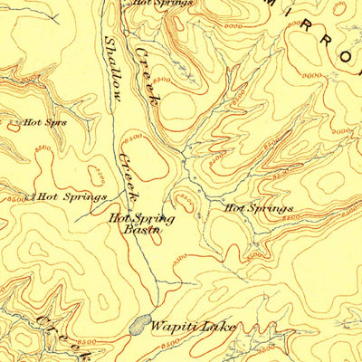 United States Geological Survey Canyon, WY-MT (1911, 125000-Scale) digital map